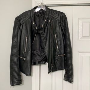 ZARA black faux leather jacket 🖤